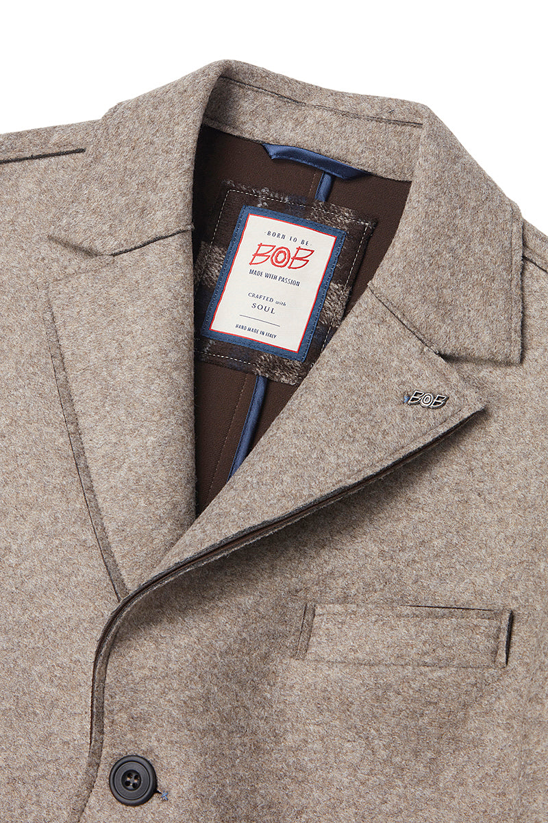 AND153 ボンディングチェスターコート / COL:TORTORA ベージュ