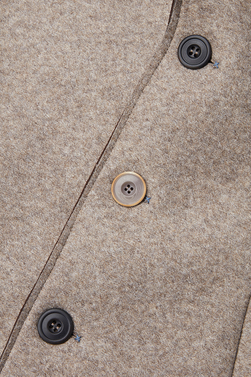 AND153 ボンディングチェスターコート / COL:TORTORA ベージュ