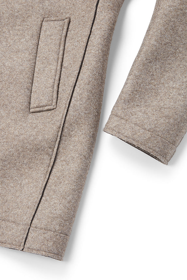 AND153 ボンディングチェスターコート / COL:TORTORA ベージュ