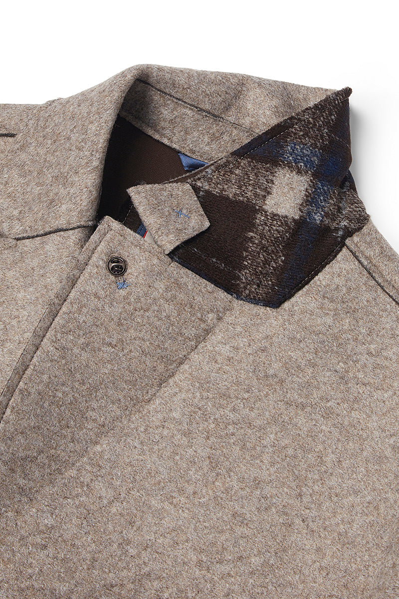 AND153 ボンディングチェスターコート / COL:TORTORA ベージュ