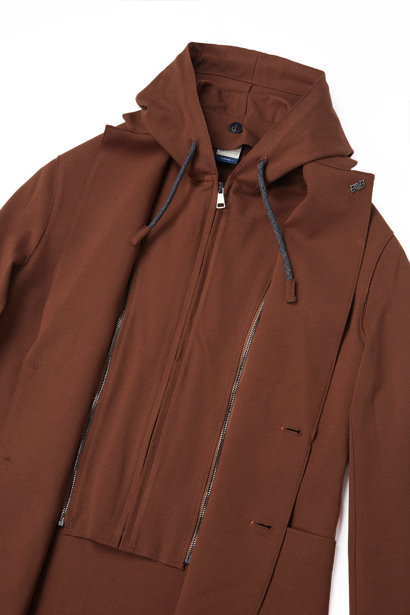 ROB114 デタッチャブルフード ライトジャケット / Col:TABACCO ブラウン系