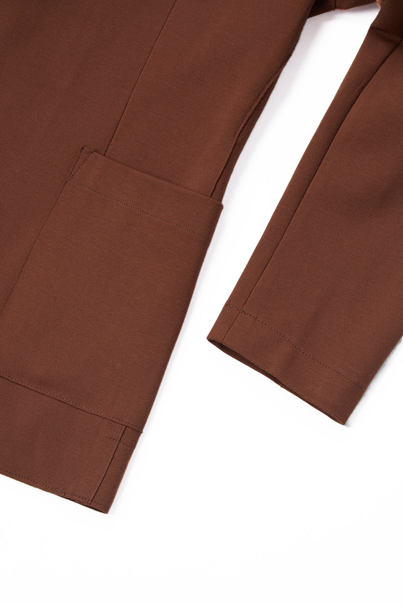 ROB114 デタッチャブルフード ライトジャケット / Col:TABACCO ブラウン系