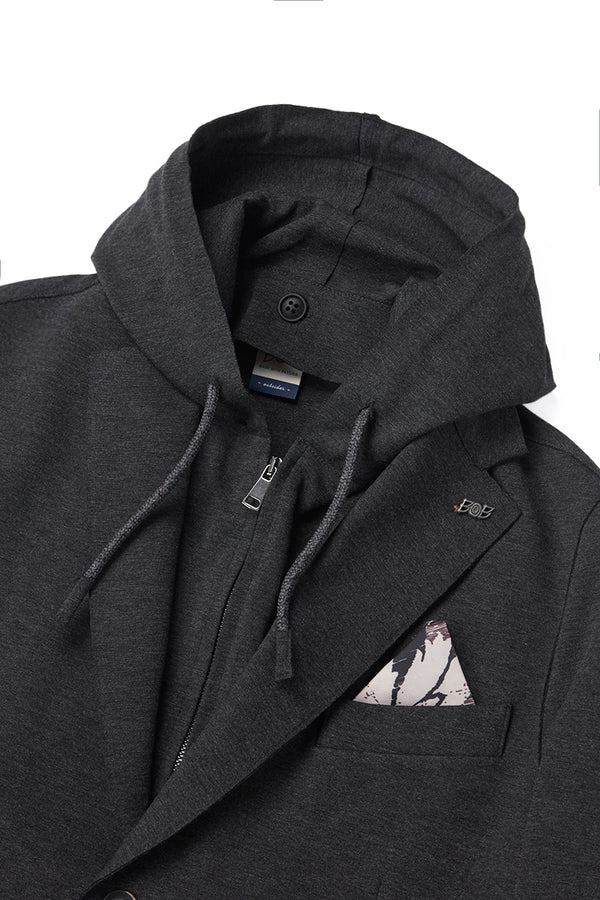 ROB114 デタッチャブルフード ライトジャケット / Col:ANTRA グレー系