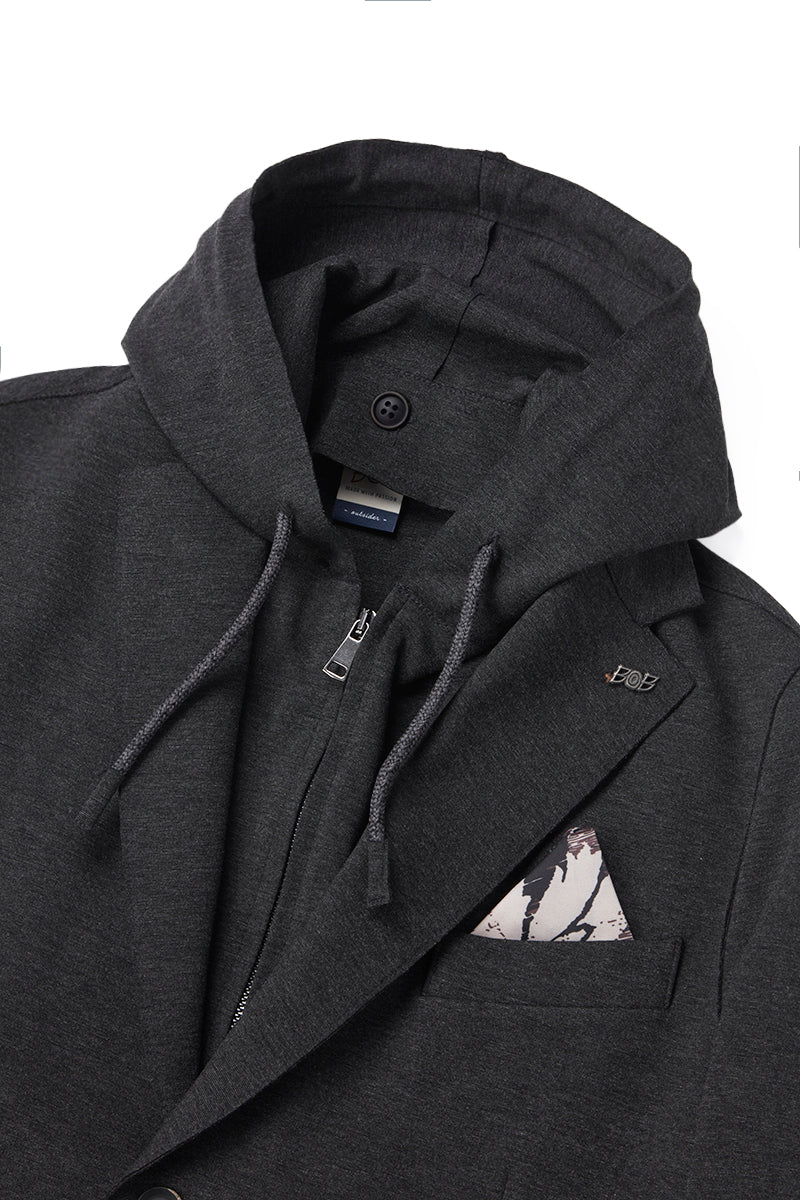 ROB114 デタッチャブルフード ライトジャケット / Col:ANTRA グレー系