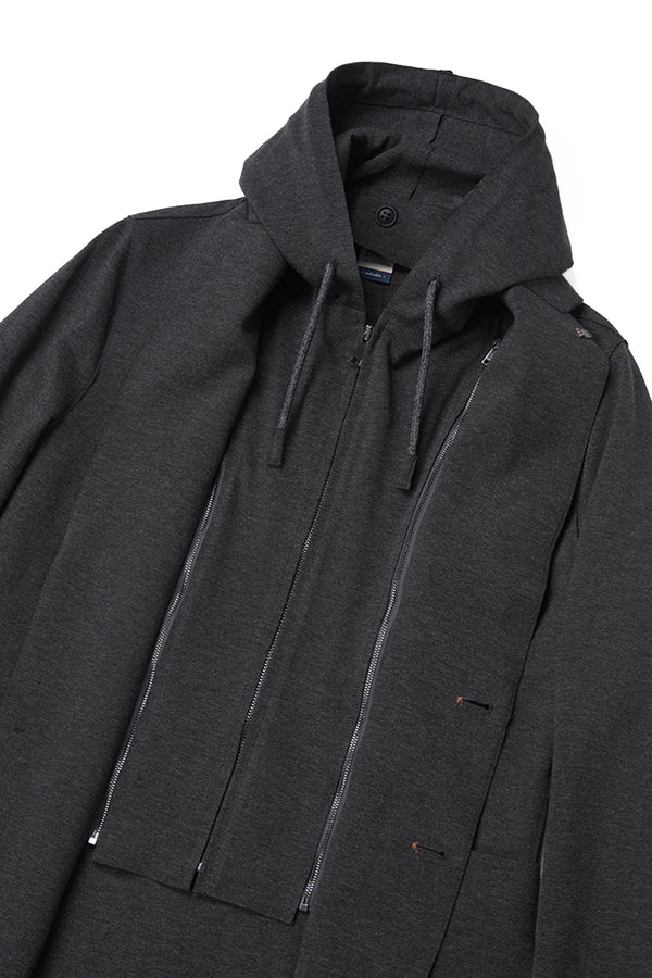 ROB114 デタッチャブルフード ライトジャケット / Col:ANTRA グレー系