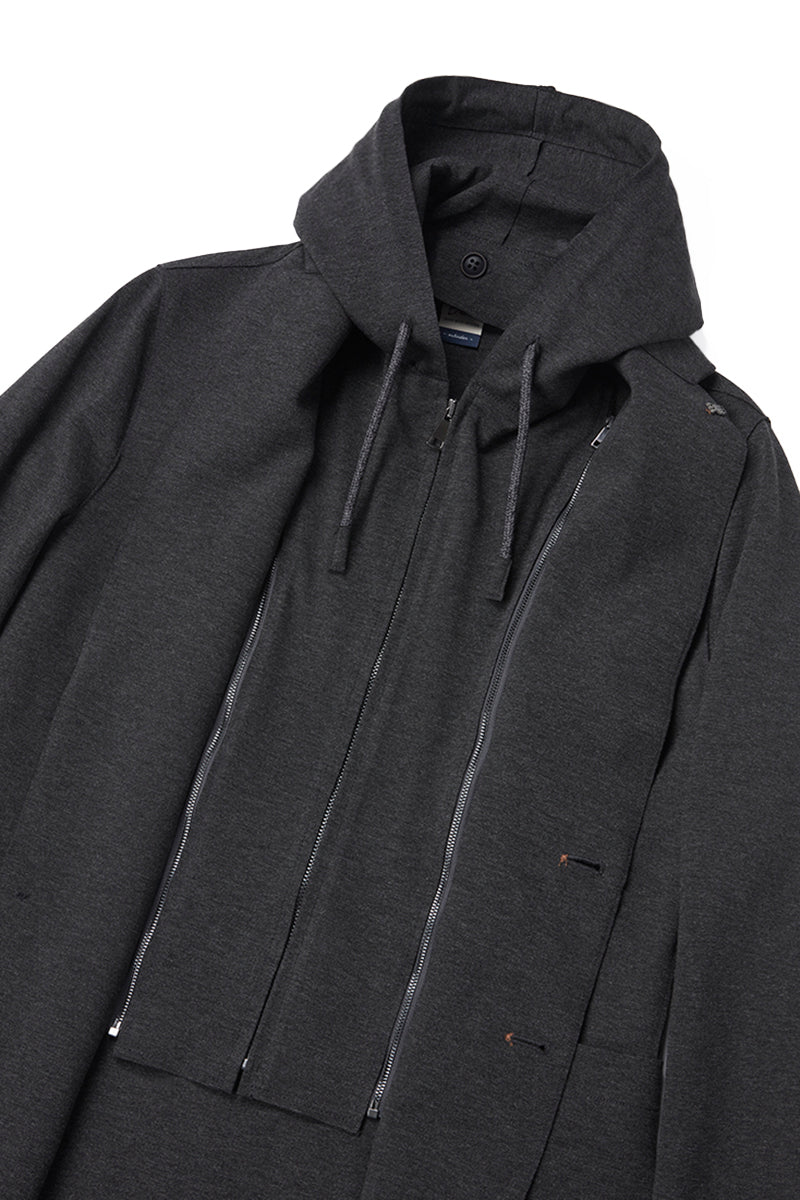 ROB114 デタッチャブルフード ライトジャケット / Col:ANTRA グレー系