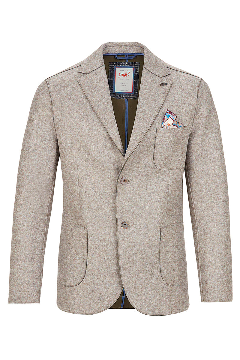 KI156 ボンディングジャケット / Col:TORTORA ベージュ系