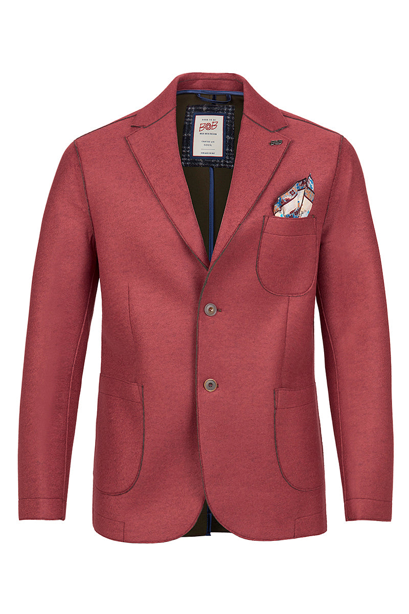 KI156 ボンディングジャケット / Col:LAMPONE ラズベリー