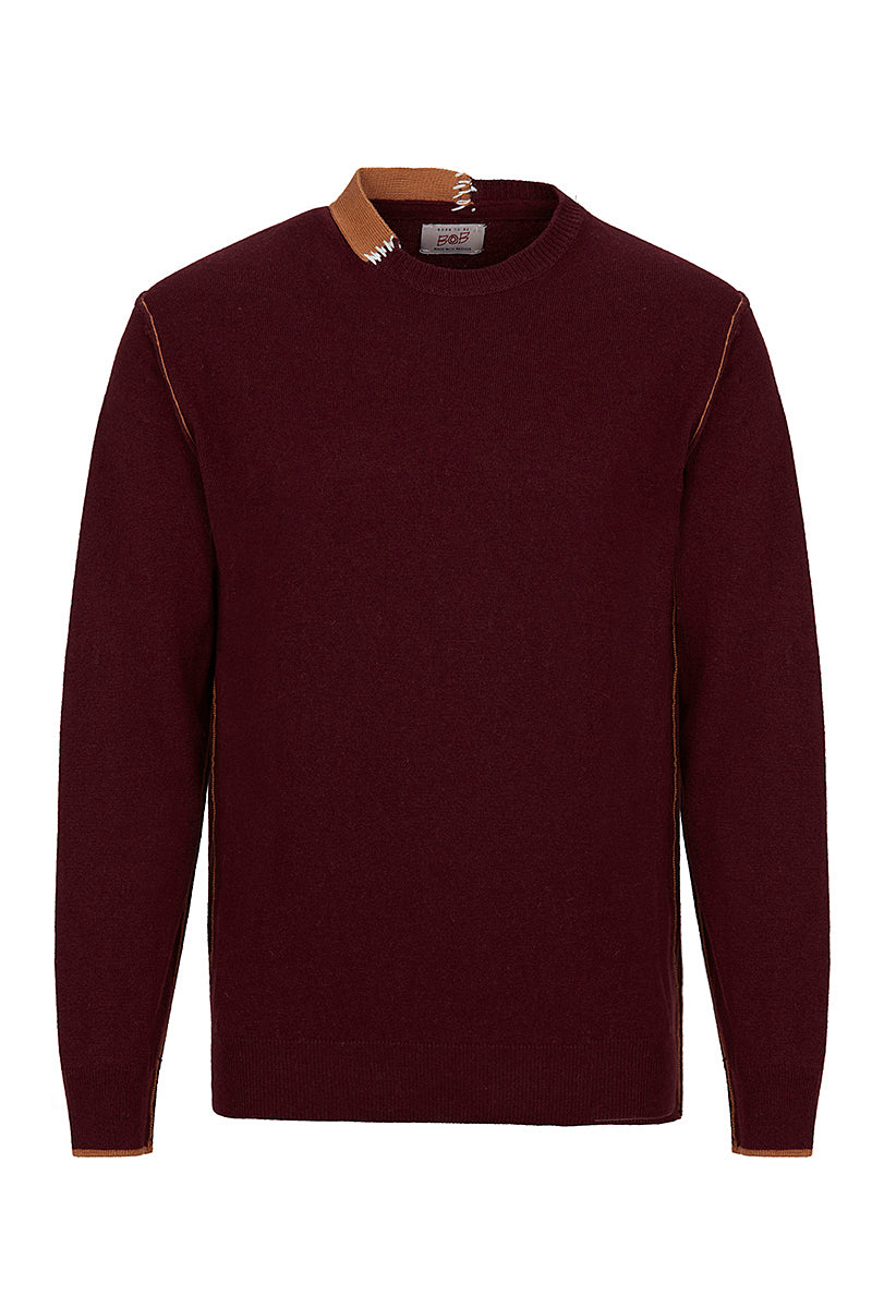 ARIC カシミヤブレンドハイゲージニット / COL:BORDEAUX ボルドー系