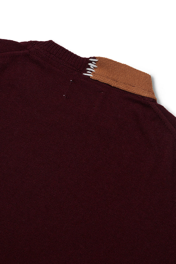 ARIC カシミヤブレンドハイゲージニット / COL:BORDEAUX ボルドー系