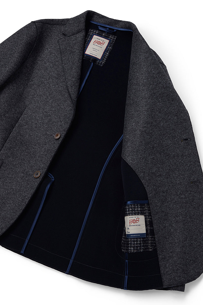 KI156 ボンディングジャケット / Col:ANTRACITE グレー系