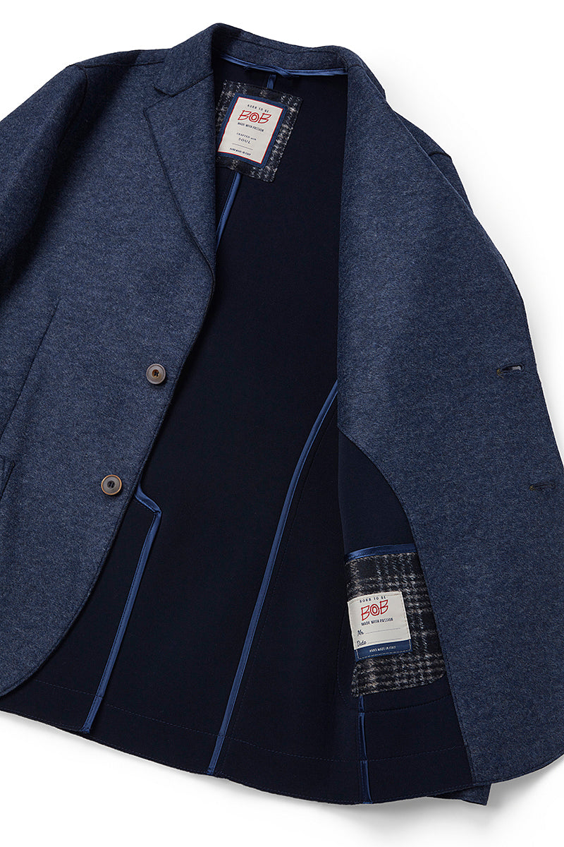 KI156 ボンディングジャケット / Col:JEANS ブルー系