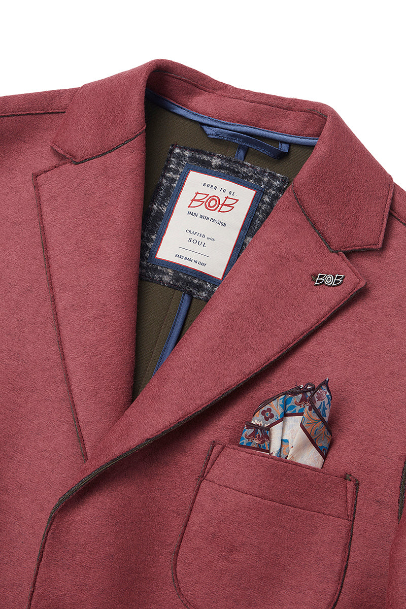 KI156 ボンディングジャケット / Col:LAMPONE ラズベリー