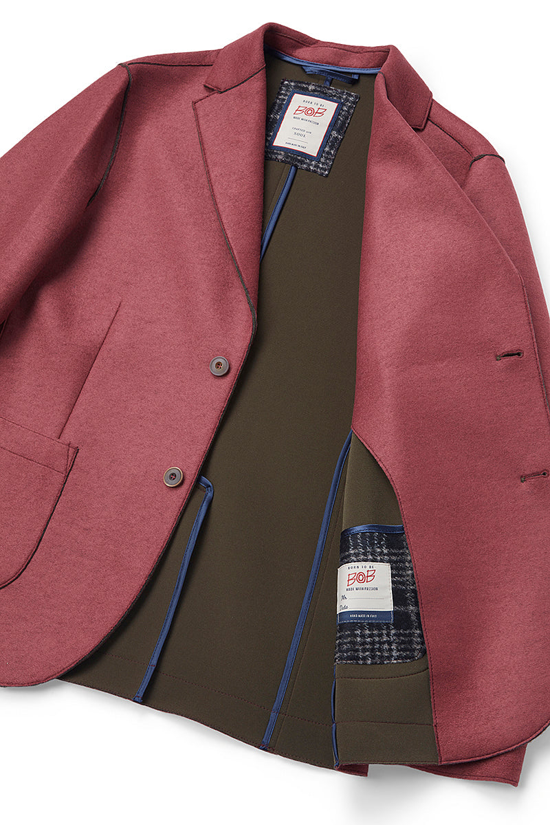 KI156 ボンディングジャケット / Col:LAMPONE ラズベリー