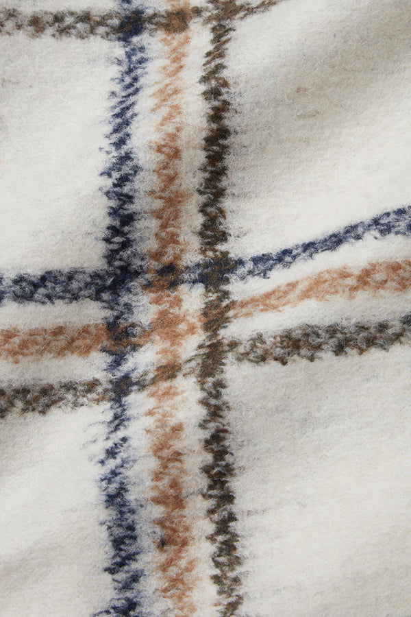 HARLOW202 ライトウール チェックパターンジャケット / Col:VAR1 ホワイト