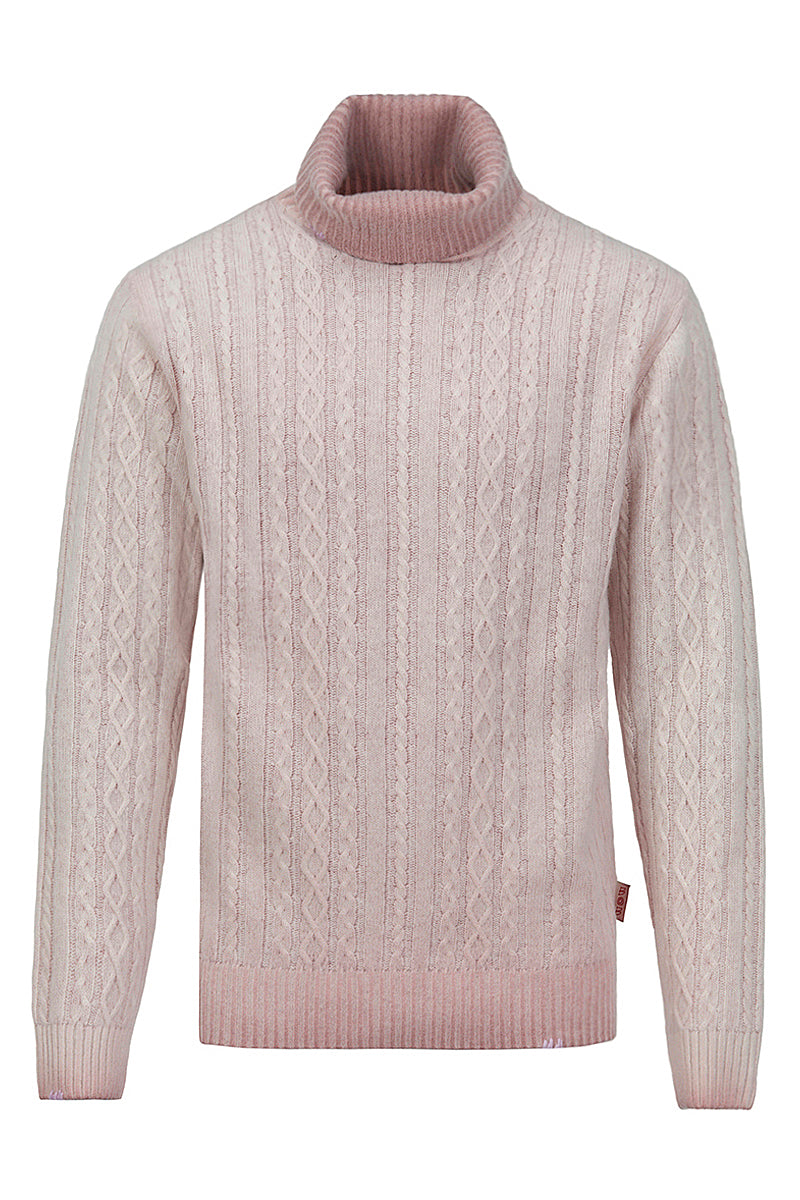 FORT フェードケーブルタートルネックニット / COL:ROSA ピンク