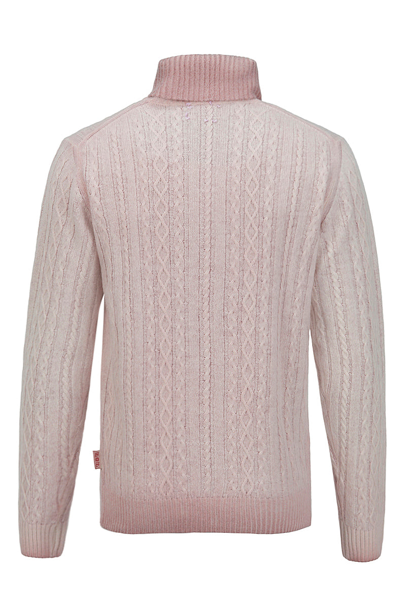 FORT フェードケーブルタートルネックニット / COL:ROSA ピンク