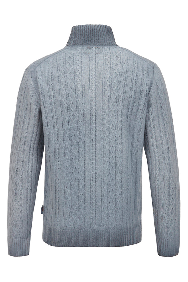 FORT フェードケーブルタートルネックニット / COL:BLU ブルー系