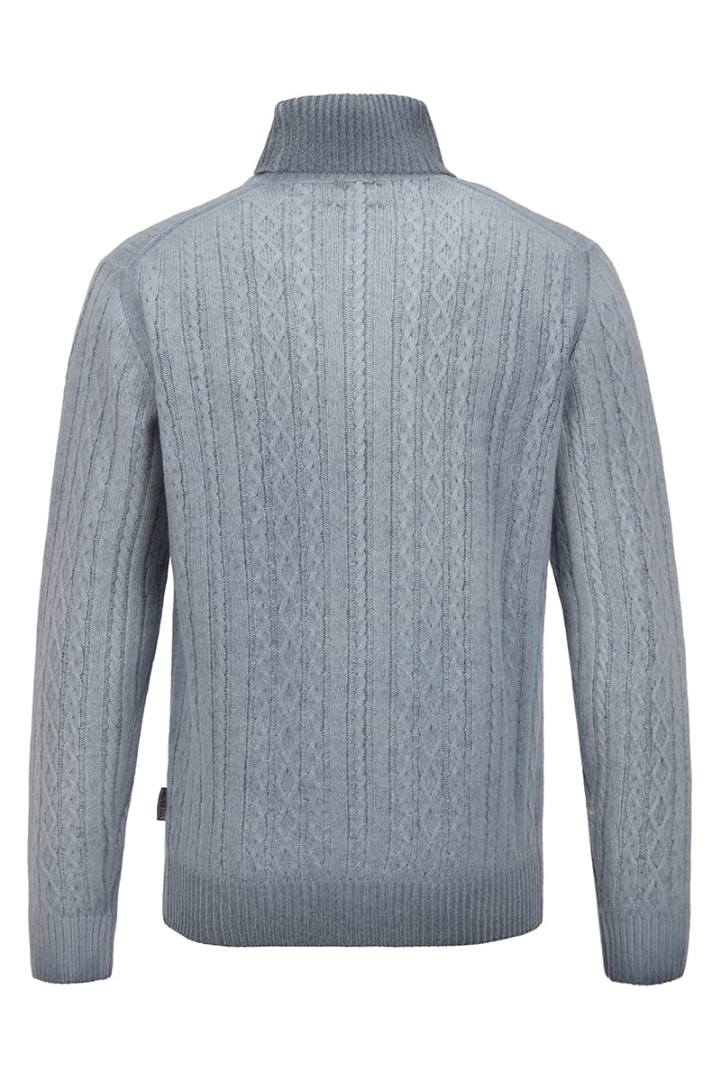 FORT フェードケーブルタートルネックニット / COL:BLU ブルー系