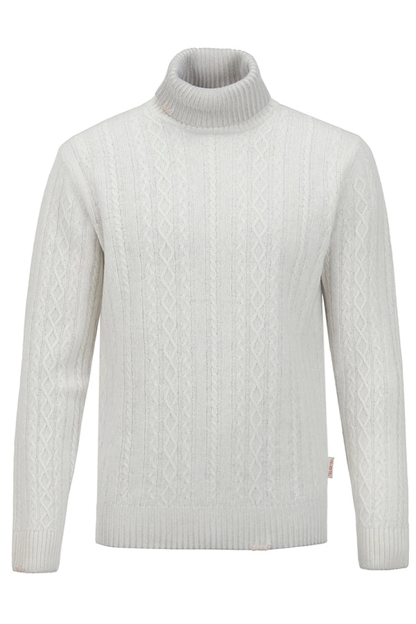 FORT フェードケーブルタートルネックニット / COL:BLU ブルー系