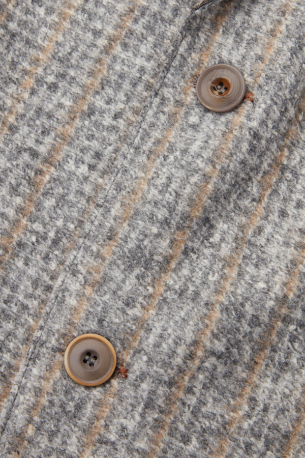 HARLOW203 シャドーストライプライトウールジャケット / Col:VAR1 グレー系