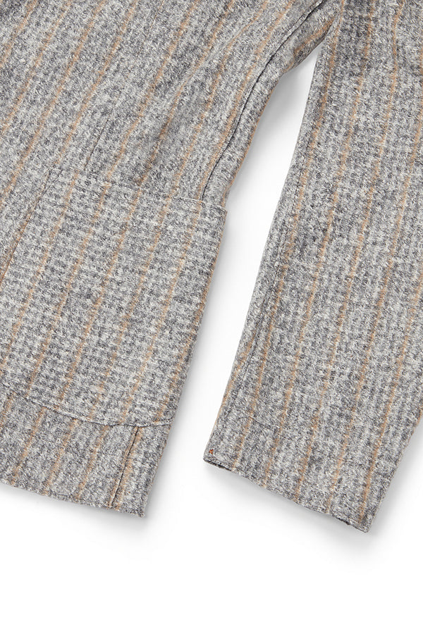 HARLOW203 シャドーストライプライトウールジャケット / Col:VAR1 グレー系