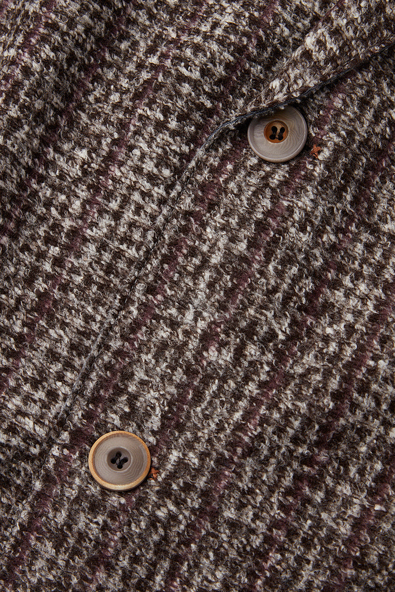 HARLOW203 シャドーストライプライトウールジャケット  / Col:VAR2 ブラウン系