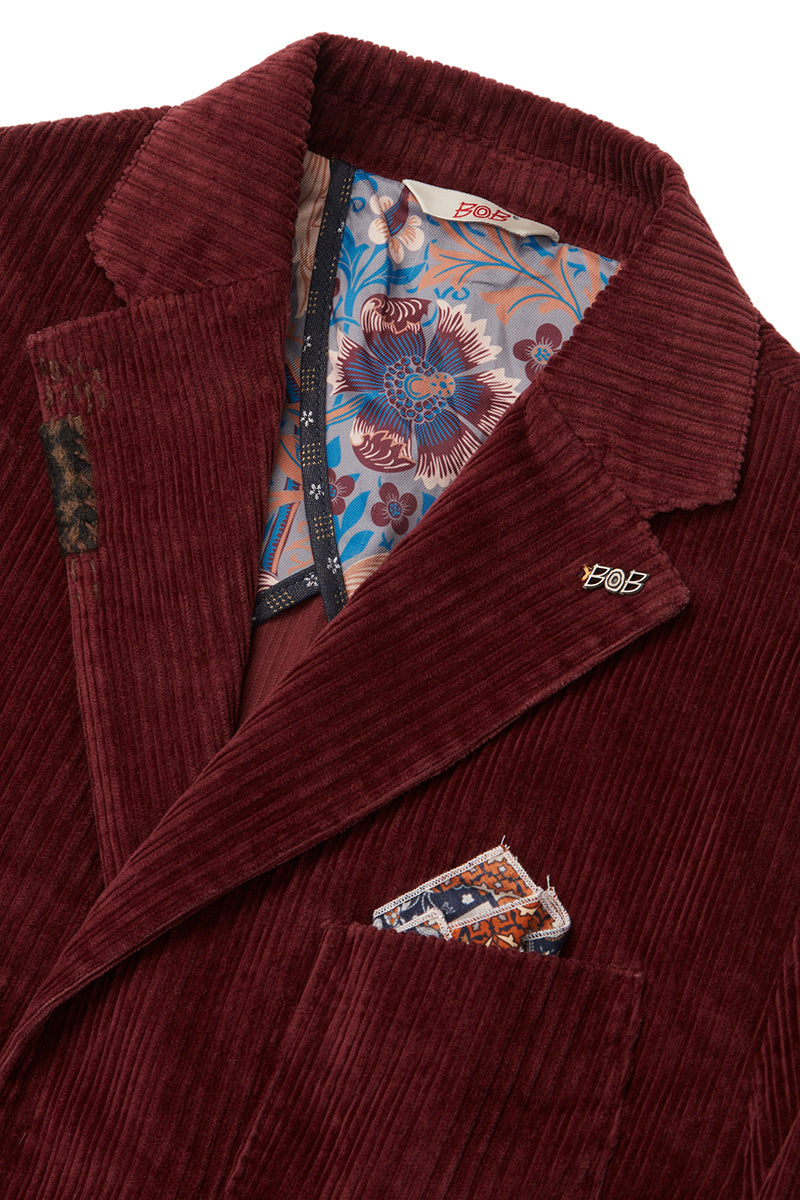 TACK118 コーデュロイマテリアル ジャケット  / Col:BORDEAUX