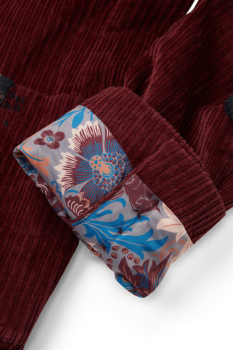 TACK118 コーデュロイマテリアル ジャケット  / Col:BORDEAUX