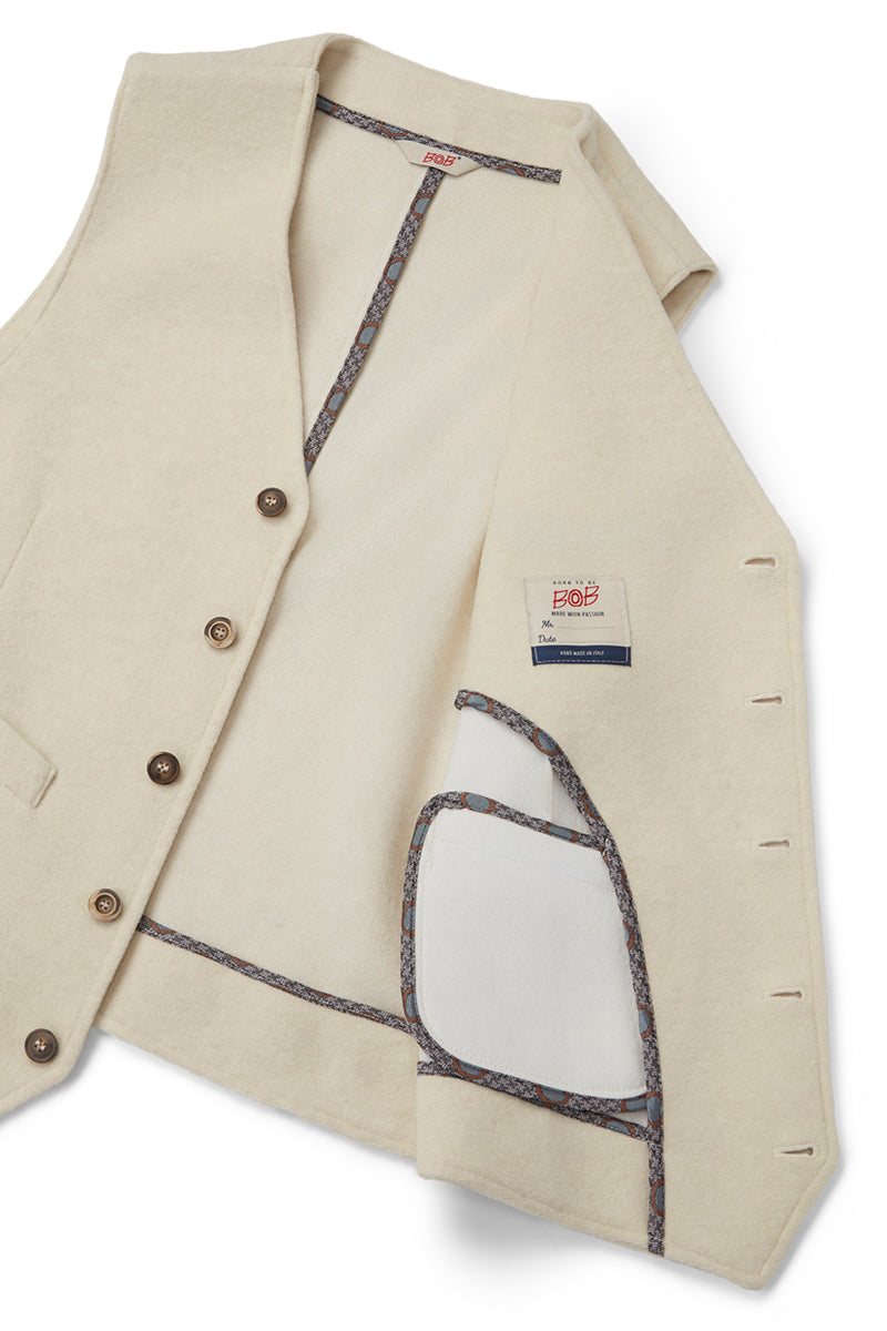 DRUG159 プレーンニットジレ / COL:PANNA ホワイト系