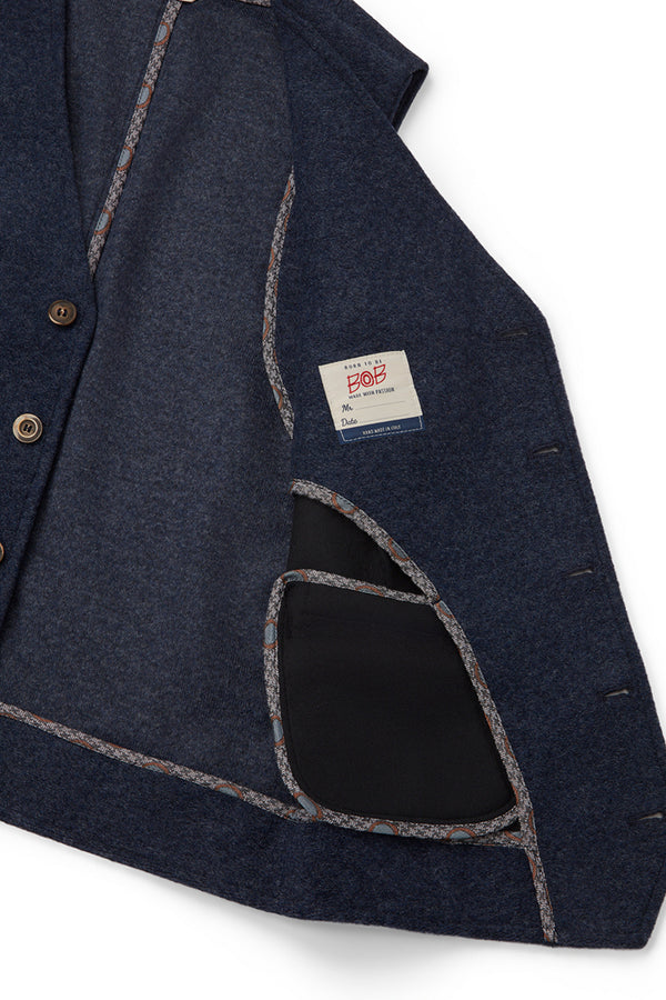 DRUG159 プレーンニットジレ / COL:JEANS インディゴ系