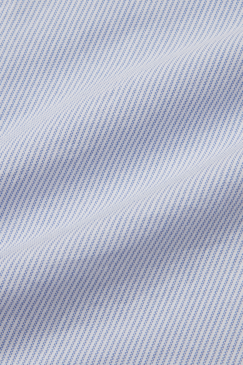 HALF100 コンビネーションポケットストライプシャツ / COL:CELESTE ブルー系