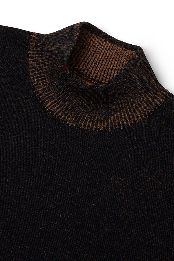 LUBE リバーシブルハイネックニット / COL:BLU&BEIGE ネイビー&ベージュ