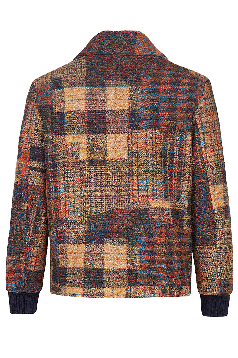 PIER147 チェックパターンボアジャケット / Col:VAR1 マルチカラー