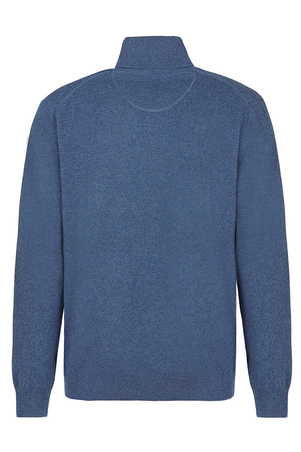 RIVER カシミヤブレンドタートルネックニット / COL:JEANS インディゴ系