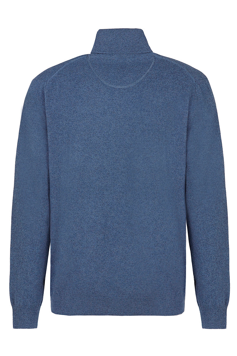 RIVER カシミヤブレンドタートルネックニット / COL:JEANS インディゴ系