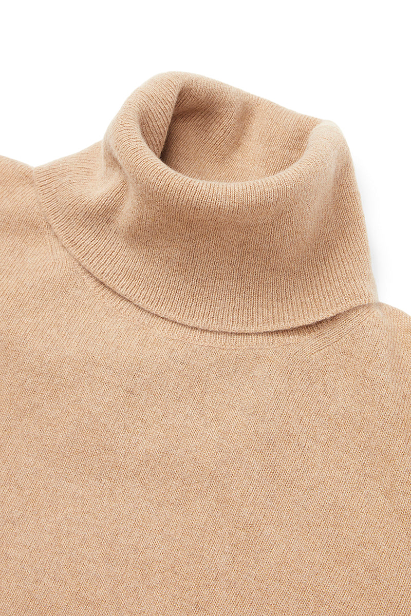 RIVER カシミヤブレンドタートルネックニット / COL:BEIGE ベージュ系