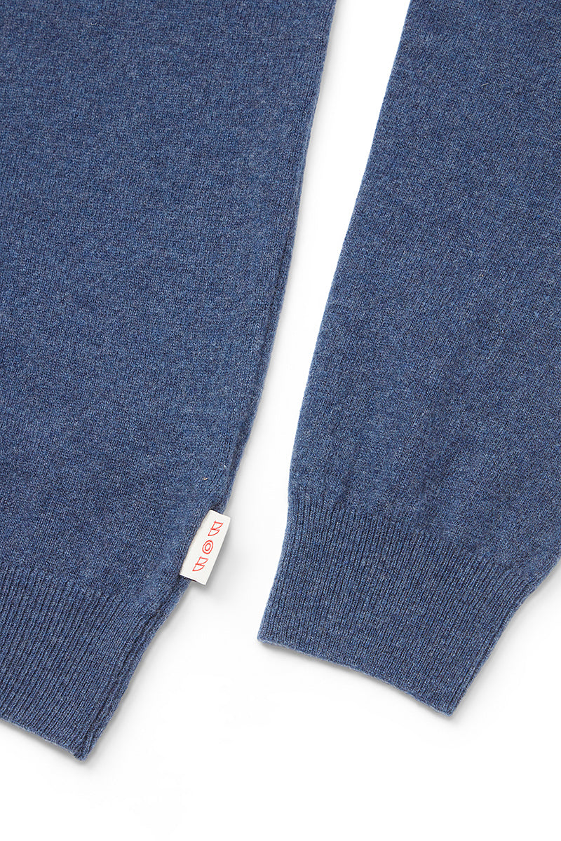 RIVER カシミヤブレンドタートルネックニット / COL:JEANS インディゴ系