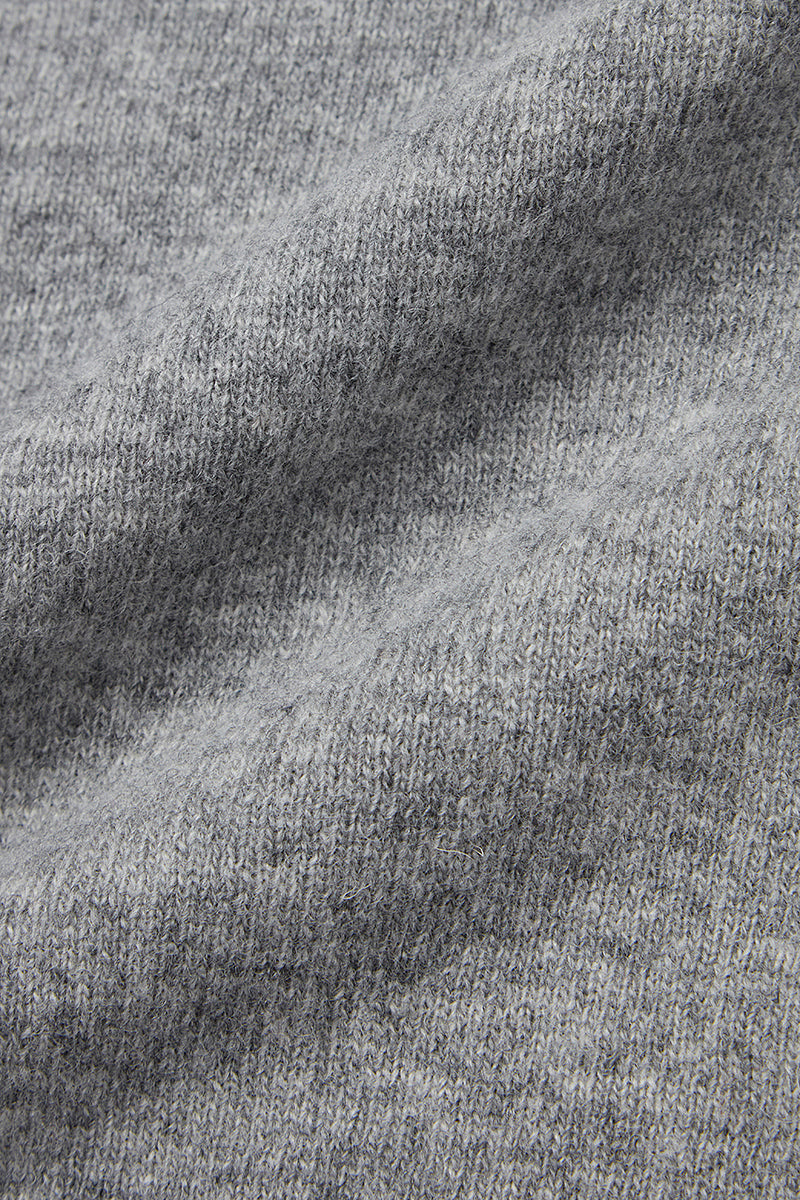 FOSTER カシミヤブレンドプレーンハイゲージニット / COL:ACCIAIO グレー系