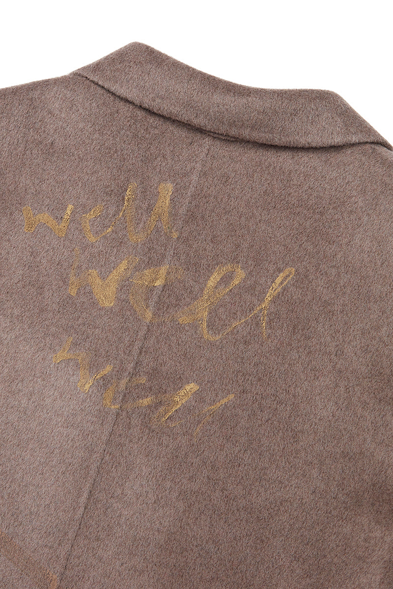 OPEN ハンドペイントデザインチェスターコート / COL:BEIGE ベージュ系