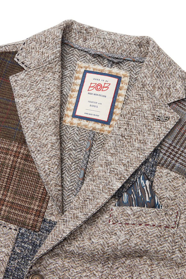 MARDEN173 パッチワークパターン ジャケット / Col:NOCE