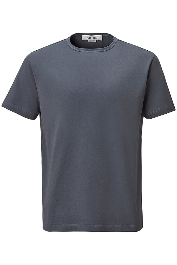 【REIGN】シルケットTシャツ / Col:BLU ネイビー系