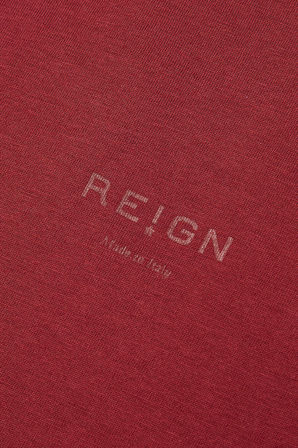 【REIGN】シルケットTシャツ / Col:ROSEBAY ボルドー系