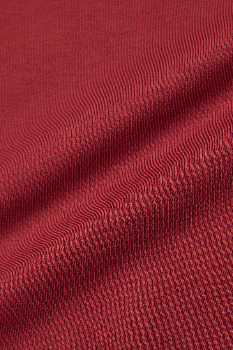 【REIGN】シルケットTシャツ / Col:ROSEBAY ボルドー系