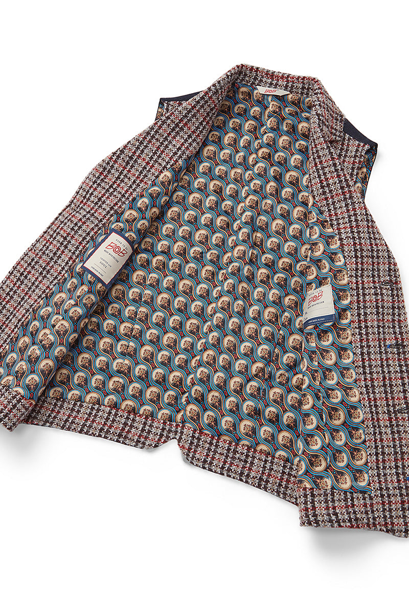 OFF123 ガンクラブチェックパターンジレ / COL:VAR3 レッド系