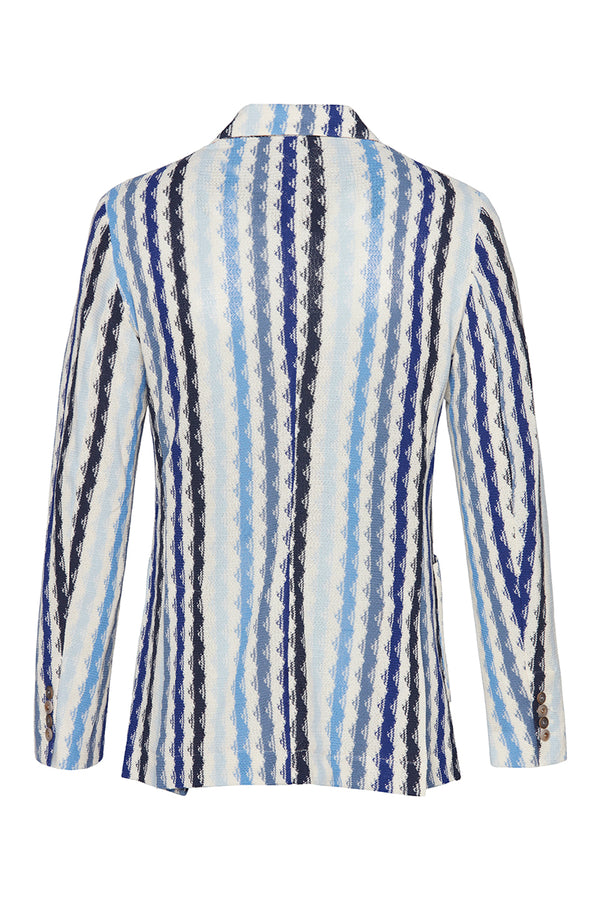 MOP576 ダブルブレストストライプジャケット / VAR2 ブルーベース