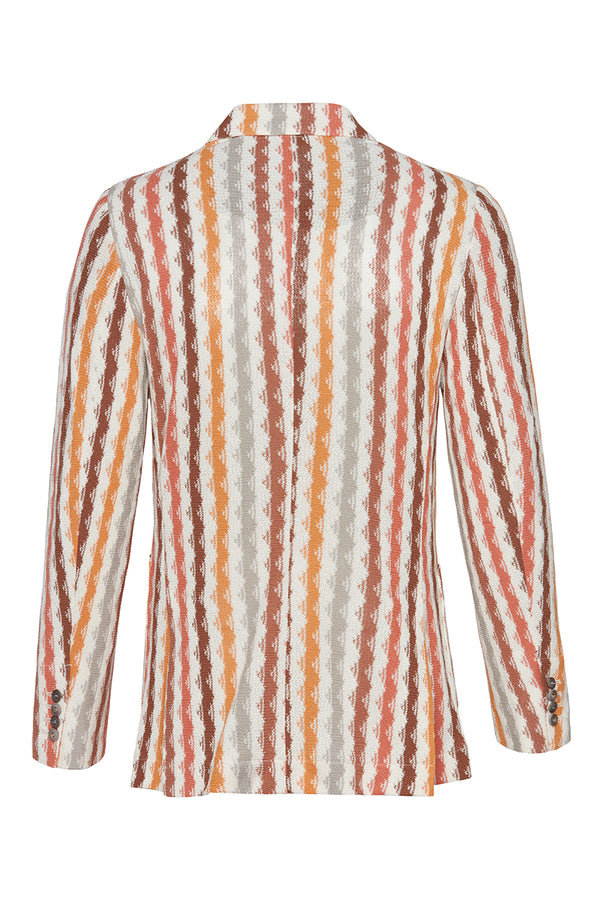 MOP576 ダブルブレストストライプジャケット / VAR1 オレンジベース