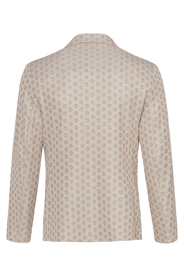 JAKE571 フラワープリントパターンジャケット / NOCE ウォールナットブラウン