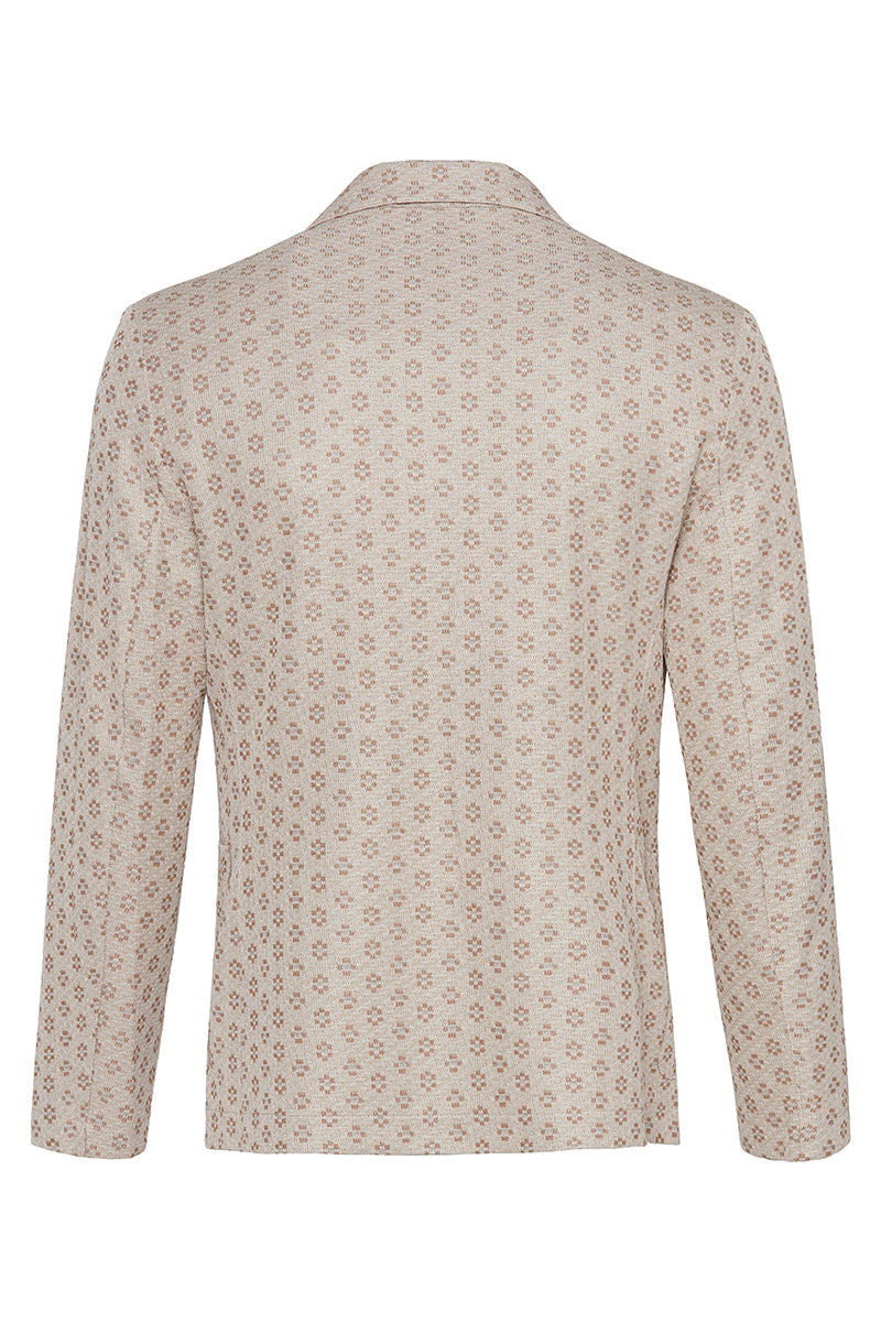 JAKE571 フラワープリントパターンジャケット / NOCE ウォールナットブラウン