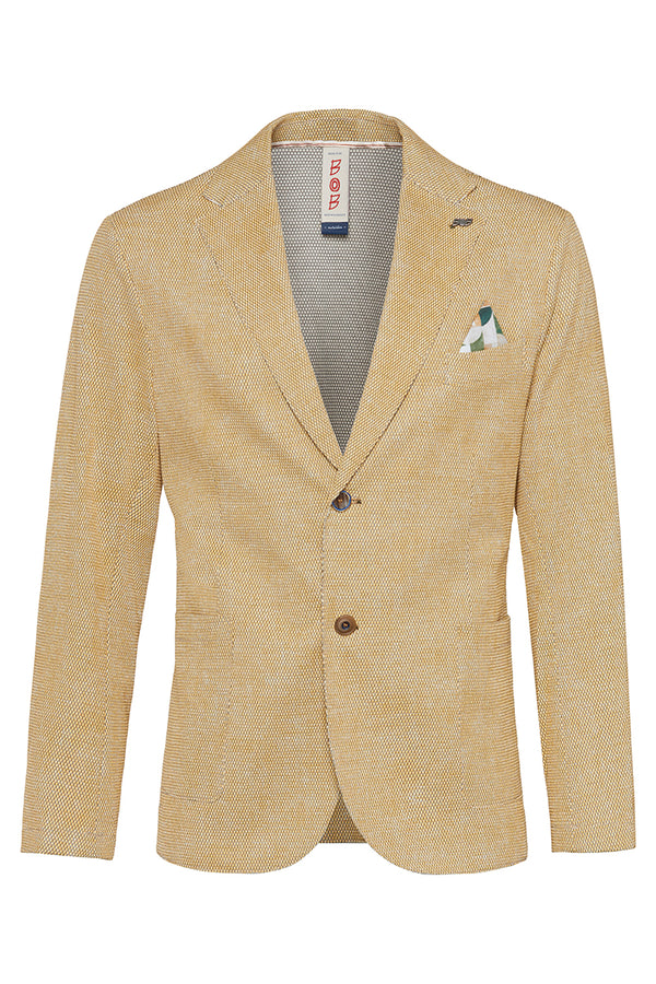 EASYX585 バーズアイプリントジャケット / GOCCIA ライトブルー